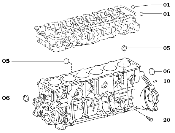 Toyota 1FZ Engine Freeze Plug Assembly