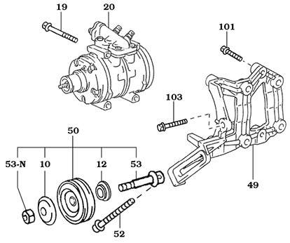 8/92-1/98 FZJ80 Air Conditioning Compressors