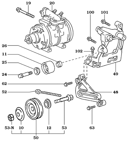 8/92 FJ80 Air Conditioning Compressors