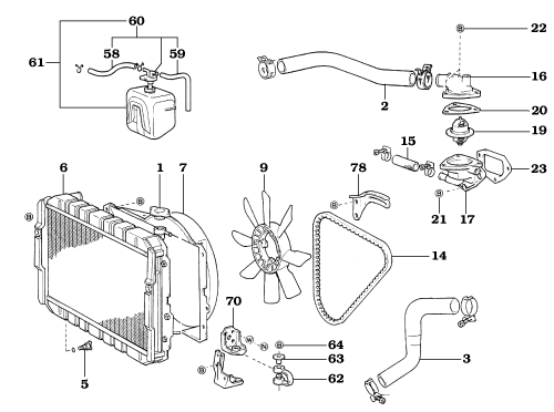 8/80 - Later 2H and 12HT Diesel Cooling System