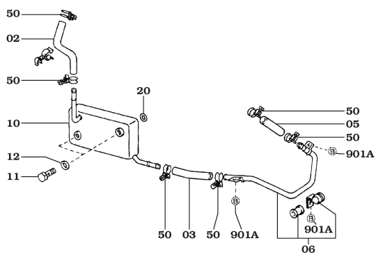 8/87-8/92 3F EFI Oil Cooler