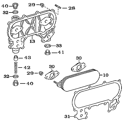8/92-1/98 1FZ Oil Cooler
