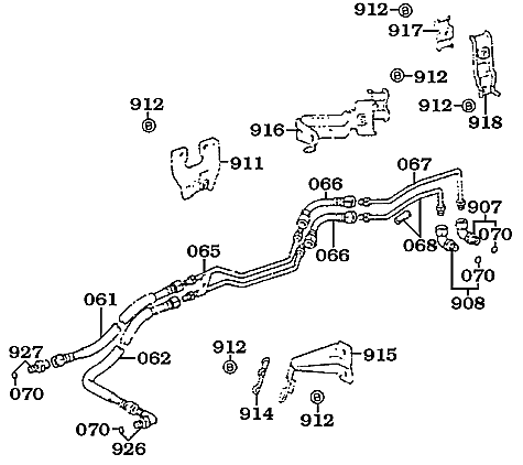 8/87-1/90 FJ62 Cooling Lines