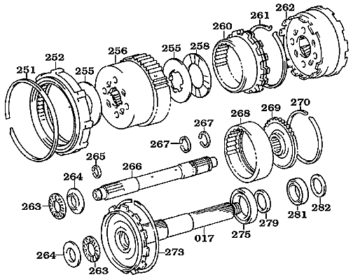 Planetary Gear, Reverse Piston & Counter Gear