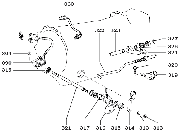 8/87 and Later Throttle Link and Valve Lever