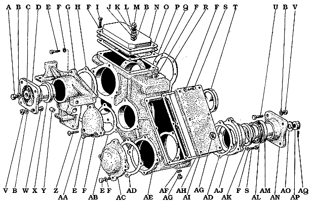 1958-1963 FJ25 Transfercase Case Assembly