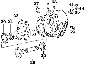 Trasfercase Rear Case Assembly