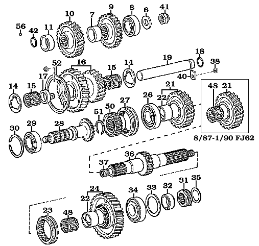 8/80-1/90 Split Transfercase