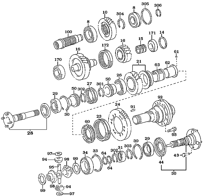 FJ80 and FZJ80 1/90 - 1997 Shafts and Gears