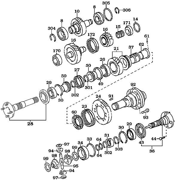 1/98-2006 100 Series Shafts and Gears