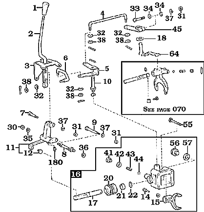 1965-4/75 3 and 4 Speed Transfer Shifter Assembly