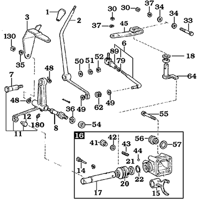 4/75-8/80 4 Speed Transfer Shifter Assembly