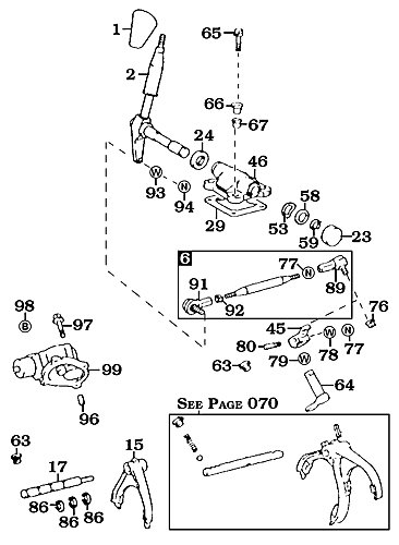 12/99 and Later 100 Series Shift Lever Assembly