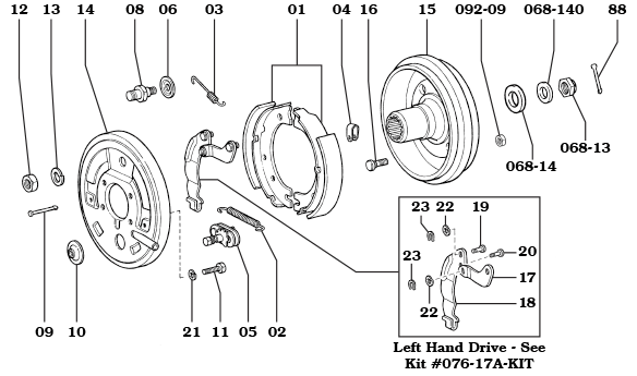 Land Cruiser Transfercase Parking Brake Assembly