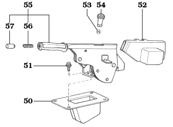 1/79-1984 40 Series Parking Brake Lever Assembly