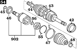1/98 - Later 70 and 100 Series CV Joint Assembly
