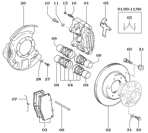Land Cruiser Front Disc Brake Assembly