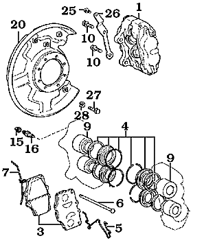 Land Cruiser Front Disc Brake Assembly