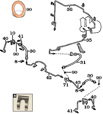 9/71-9/75 40/45 Series Land Cruiser Brake Tubes - Front