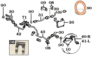 9/75-1984 40/45 Series Land Cruiser Brake Tubes - Front