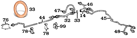 9/75-1984 40/45 Series Land Cruiser Brake Tubes - Rear