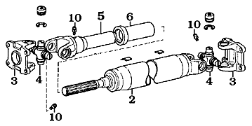 60, 62 and 80 Series Rear Driveshaft Assembly