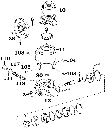 FJ80 Power Steering Pump, Brackets, Belts and Hoses
