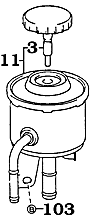 8/92-1/98 FZJ80 Power Steering Fluid Reservoir Assembly