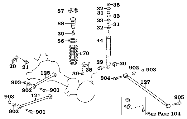 100 Series Land Cruiser Rear Suspension Assembly