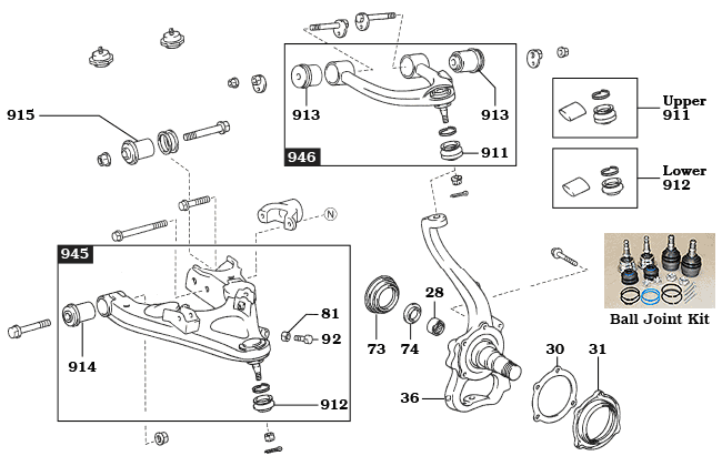 1/98 - Later 70 and 100 Series A Arm Assembly