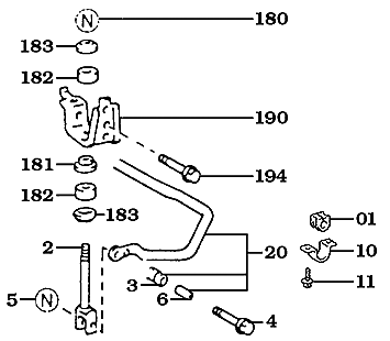UZJ100 Rear Stabilizer Bar Assembly