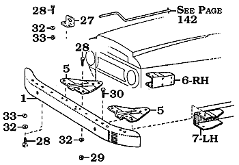 1958-1984 FJ40 and  FJ45 Land Cruiser Front Bumper Assembly