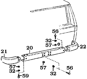 Rear FJ55 Bumper Assembly