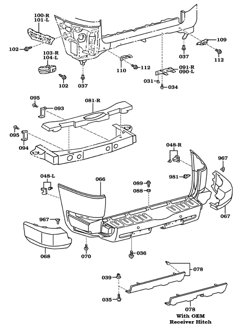 FJ Cruiser Bumper Rear Parts