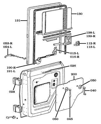 FJ45LV Passenger Door Assembly