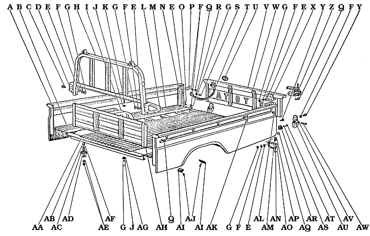 Bed Assembly - Long Bed