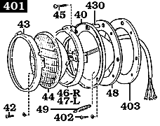 1963-9/71 FJ40 Land Cruiser Headlight Assembly