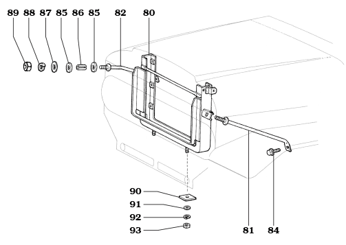 1/75-1984 FJ40 Radiator Support Assembly