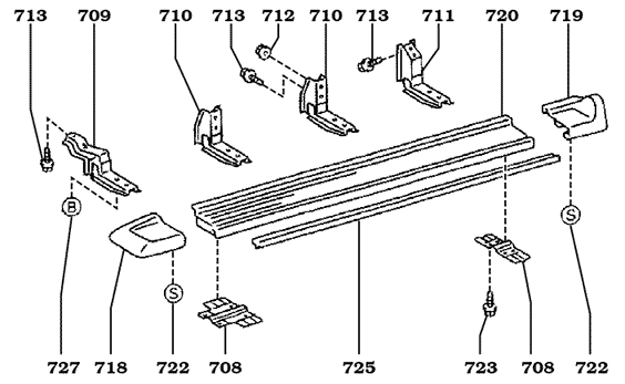 100 Series Land Cruiser Running Boards - Non-USA