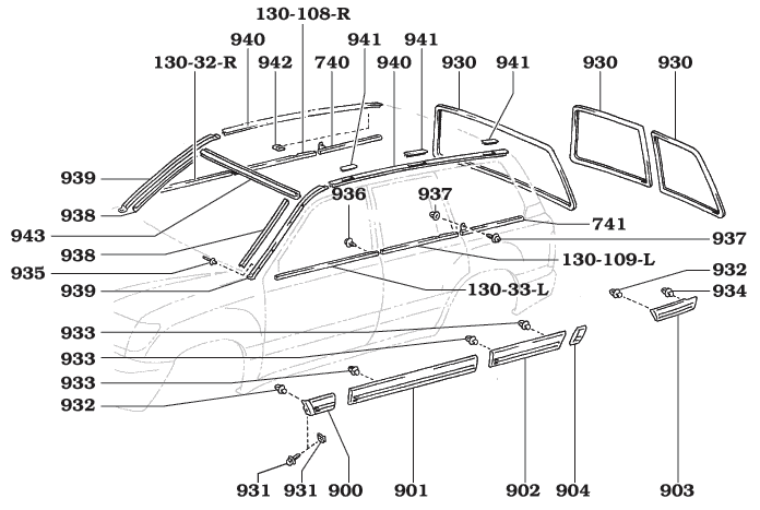 100 Series Land Cruiser Outer Body Molding