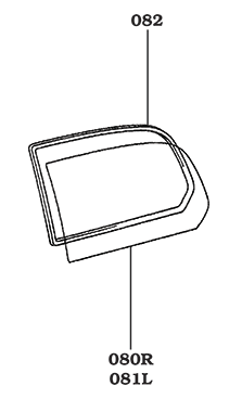 100 Series Land Cruiser Fixed Cargo Window Assembly