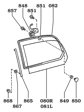 100 Series Land Cruiser Electric Venting Cargo Window Assembly