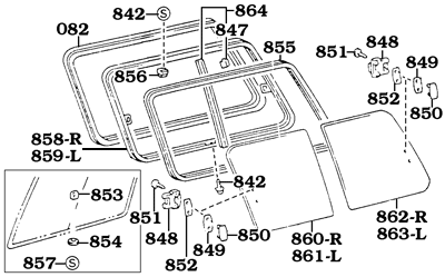 80 Series Sliding Cargo Window Assembly