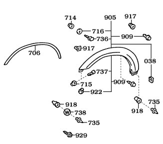 1/90-8/92 80 Series Front Fender Flare