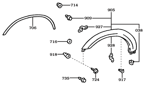 8/92-1/98 80 Series Front Factory Fender Flares