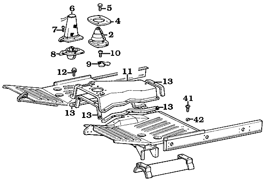 1968-7/80 FJ55 4 Speed  Transmission Hump
