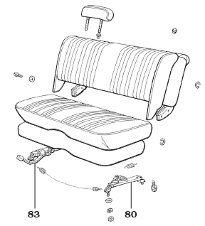 1968-7/80 FJ55 Front Seat Assembly