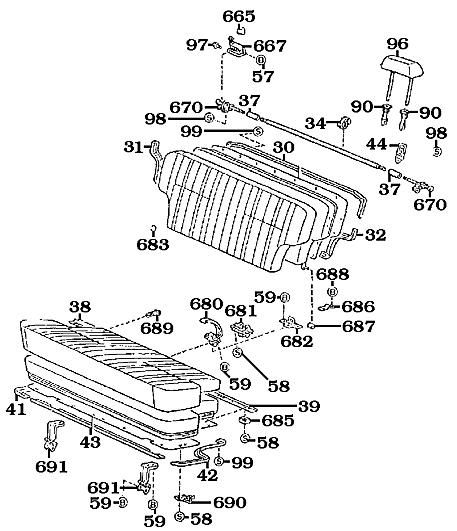 60 Series Rear Passenger Seat Assembly