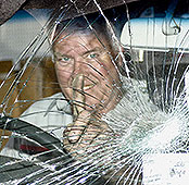 Broken windshield Marv