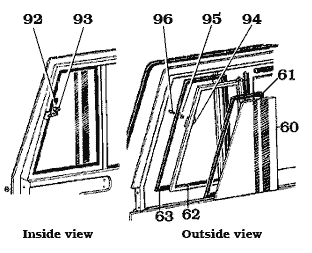 FJ40 Fly Catcher Style Wind Ging Assembly
